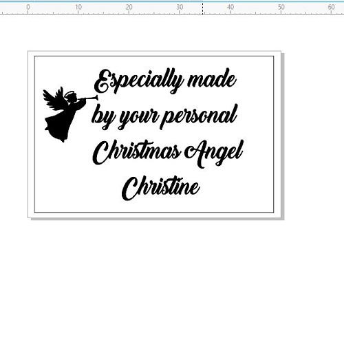 Especially made by your personal  christmas angel 50 x 30. 6mm p